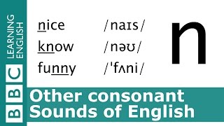 English Pronunciation 👄 Consonant  n  nice funny amp son [upl. by Ettenaj]