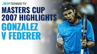 When Fernando Gonzalez Shocked Federer  Masters Cup 2007 Tennis Highlights [upl. by Beaudoin734]