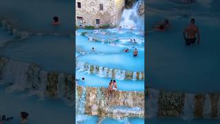 Tuscany Italy🇮🇹  Terme di Saturnia spa  Thermal pools  Swimming pools Tuscany pool  Italy [upl. by Alyose]