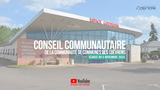 Conseil communautaire du 5 novembre 2024 [upl. by Eeimaj936]