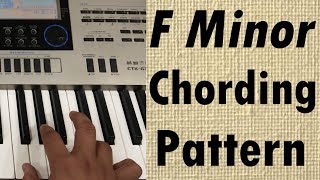 F minor scale  Chording Pattern  Piano Lesson  6 [upl. by Scevo338]