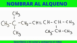 Nombrar el ALQUENO [upl. by Kabab]