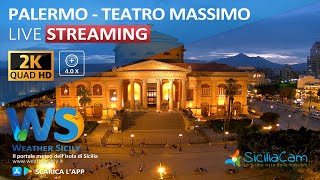 🔴 Palermo live webcam  Panoramica Teatro Massimo [upl. by Yadnus]