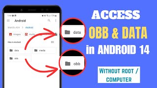 Fix Android Obb Folder Access Denied  Edit Data Folder in Android 1314 Without Root [upl. by Hoj]