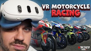 New VR Motorcycle Racing Game [upl. by Nosila]