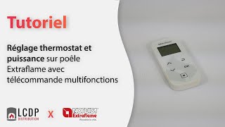 Réglage thermostat et puissance sur poêle Extraflame avec télécommande multifonctions [upl. by Abner]