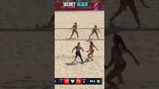 Brazil vs Canada  Secret Beach Volleyball volleyball volleyballgirls [upl. by Farmer]