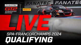 LIVE  Qualifying  SpaFrancorchamps  Fanatec GT2 Europe 2024 English 🇬🇧 [upl. by Adleremse]