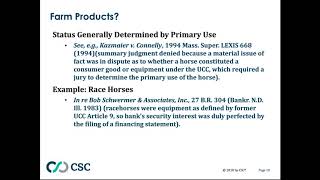 Recorded Webinar Liens and Security Interests in Farm Products [upl. by Huebner179]