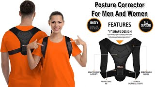 Posture Corrector For Men And Women Upper Back Brace For Clavicle Support [upl. by Pastelki392]