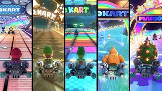 Mario Kart 8 Deluxe  All Rainbow Road Courses [upl. by Blackington]