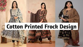 Cotton Printed Frock Design Ideas  Cotton Printed Frock  Printed Frock [upl. by Tennos]