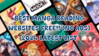 Best Manga Reading Sites 2024 NO ADS Revealed [upl. by Naimad]