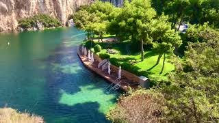 Vouliagmeni Lake the MOST Breathtaking Beautiful Lake in Greece [upl. by Nylear]