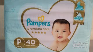 Fralda Pampers Premium Care  Tamanho P  Resenha completa [upl. by Atival163]