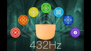 All 7 Chakras Crystal Singing Bowls 30 Min Deep Opening amp Balancing Meditation Music  432Hz based [upl. by Damas]