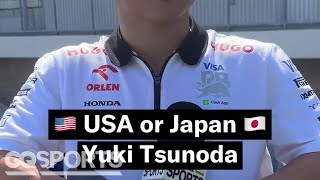 F1s Yuki Tsunoda Plays USA or Japan [upl. by Harlow]