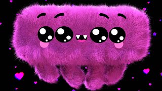 😈🦑👹👺 Baby Fur Monsters 👺👹🦑😈 Baby Sensory Videos by Songzies [upl. by Anidualc]