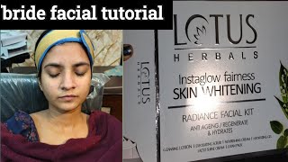 Bride ki facial kaise kre  skin glowing and whitening facial tutorial [upl. by Artinad703]