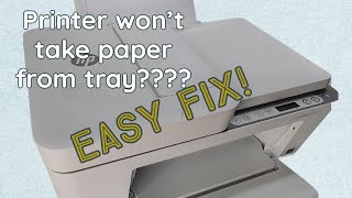 Printer Wont Take Paper HP Deskjet 4155e Troubleshooting [upl. by Eitsim]