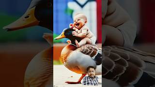 Cute baby animals 🤣🤣🤣 funny duck animals cute baby youtubeshorts [upl. by Hegyera]