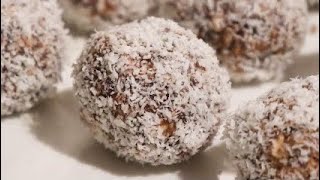 NoBake Oatmeal Bites Recipe  Healthy Oatmeal Balls  LowCarb Banana Cocoa Dates [upl. by Neffets]