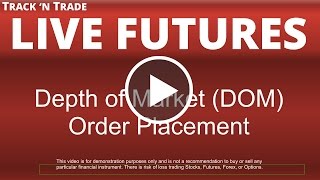 Futures  Depth of Market DOM Order Placement [upl. by Corell]