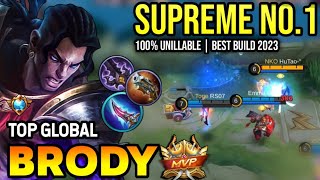 BRODY BEST BUILD 2023  TOP GLOBAL BRODY GAMEPLAY  MOBILE LEGENDS✓ [upl. by Ayomat]