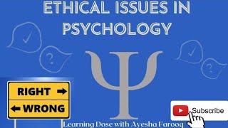 Introduction and Applicability of Ethics Ethical Issues in Psychology APA Code of Ethics [upl. by Nossila762]