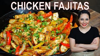 How to make CHICKEN FAJITAS  Chicken fajita MARINADE  Villa Cocina [upl. by Celinka526]