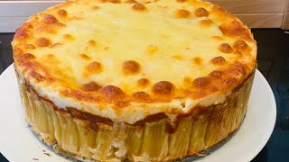 Rigatoni Pasta Pie  Rigatoni pasta cake  rigatoni pasta recipe [upl. by Hosfmann]