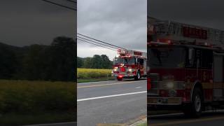 Truck 6 Responding to a House Fire firefighting fireprevention fire fireservice [upl. by Tap]