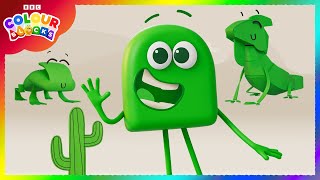 Meet Green amp Green Means Go  Colours for Kids  Colourblocks [upl. by Eetsirk494]