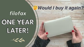 One Year Later  Filofax Saffiano Compact Zip Review PLUS 1Year Followup DIY Cash Envelopes [upl. by Anoed314]