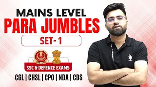 Set1 High Level Para Jumbles  English For SSC CGL CHSL CPO STENO NDA CDS  Tarun Grover [upl. by Notyalk916]