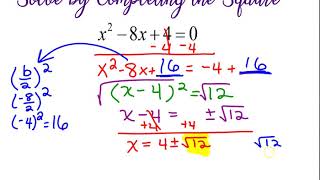 Solving Quadratics by Completing the Square [upl. by Jaynell580]