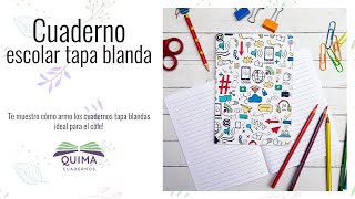 Cómo hacer un cuaderno escolar tapa blanda📙 [upl. by Omrellug300]