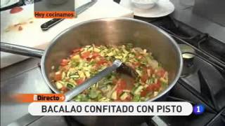 Receta de Bacalao confitado con pisto ED [upl. by Wamsley]