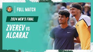 Alcaraz vs Zverev 2024 Mens final Full Match  RolandGarros [upl. by Ayital]