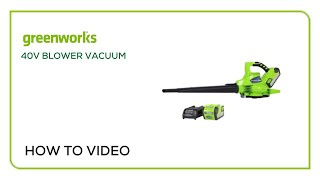 40V BlowerVacuum Model 2415002CA  How To Video [upl. by Mathi]