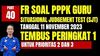 FR SOAL SITUATIONAL JUDGEMENT TEST GURU PPPK 2023 PART 40 [upl. by Ayetal]