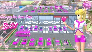 Collect All Pink Cars💓💓 sakura school simulator [upl. by Ahsoyek]