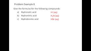 Nomenclature Acids [upl. by Mckay]