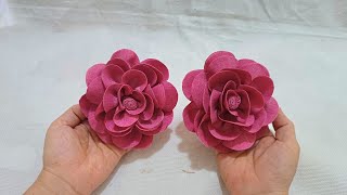 com apenas uma tira de tecidoflores de tecido artesanato tutorial [upl. by Levine]