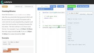Coderbyte  Counting Minutes  Code challenge  JavaScript Solution Source Code [upl. by Hawker]