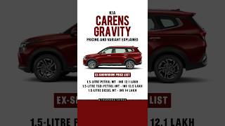 Kia Carens Gravity  Price amp Explained  kiaindia kiacarens2024 [upl. by Willdon]