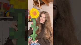 Making a minecraft SUNFLOWER in real life 🌻 [upl. by Ylro203]