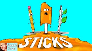 ☀️ Kids Book Read Aloud STICKS by Diane Alber [upl. by Loriner248]