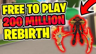 FREE TO PLAY LEVEL 200 MILLION REBIRTH  NOOB TO PRO  Giant Simulator [upl. by Bud558]