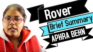 The Rover by Aphra Behn Brief Summary Hindi Explanation [upl. by Akeemahs133]